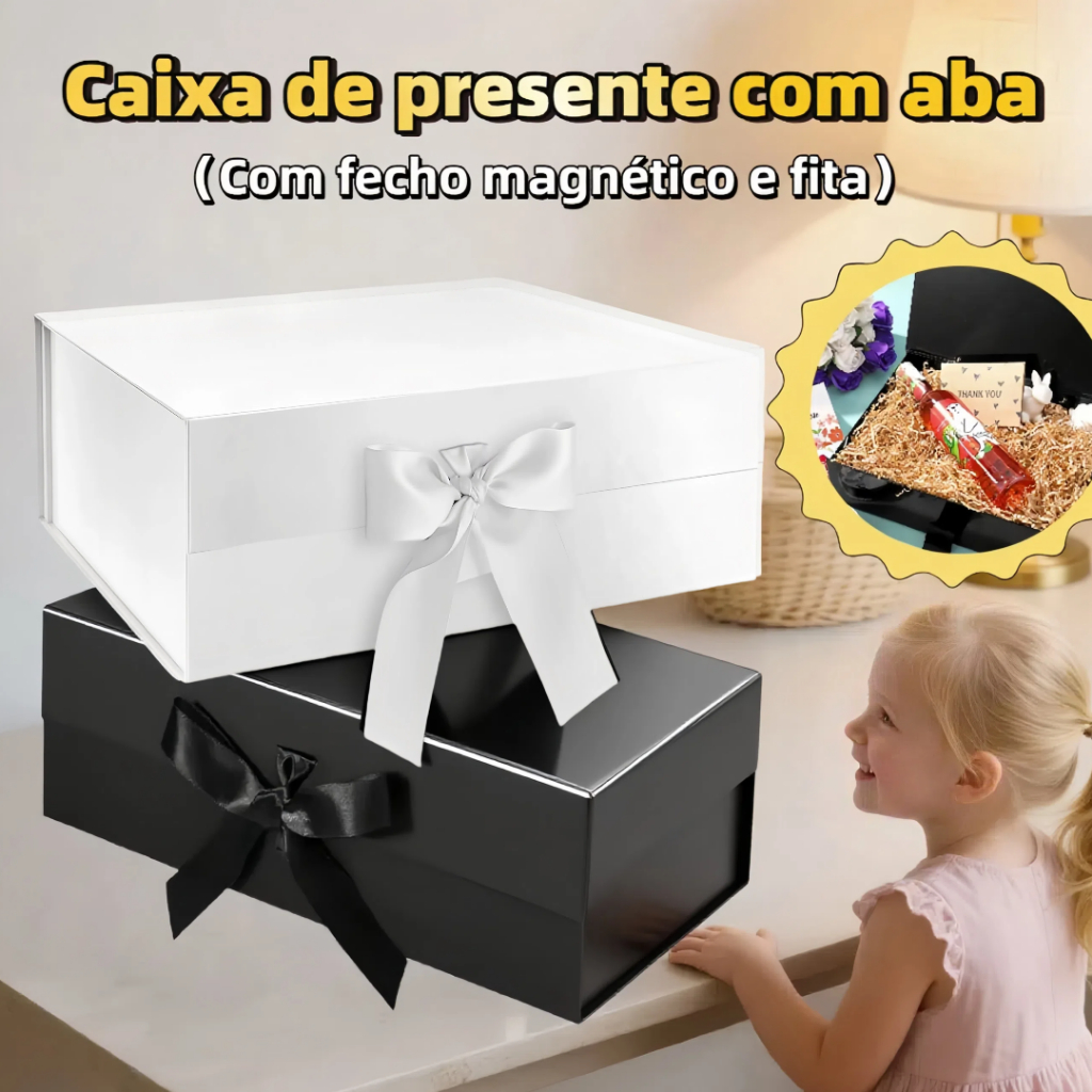 MEDOOSI Caixa Presente Imã/ Magnética Dobrável 
