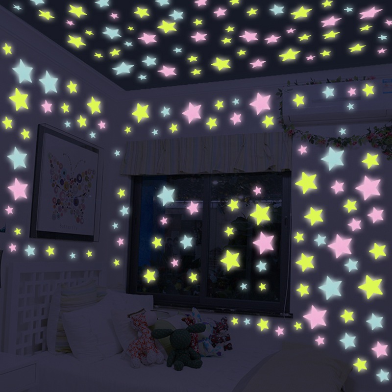 Adesivo Luminoso Estrela Decorativo de 3cm Decora�