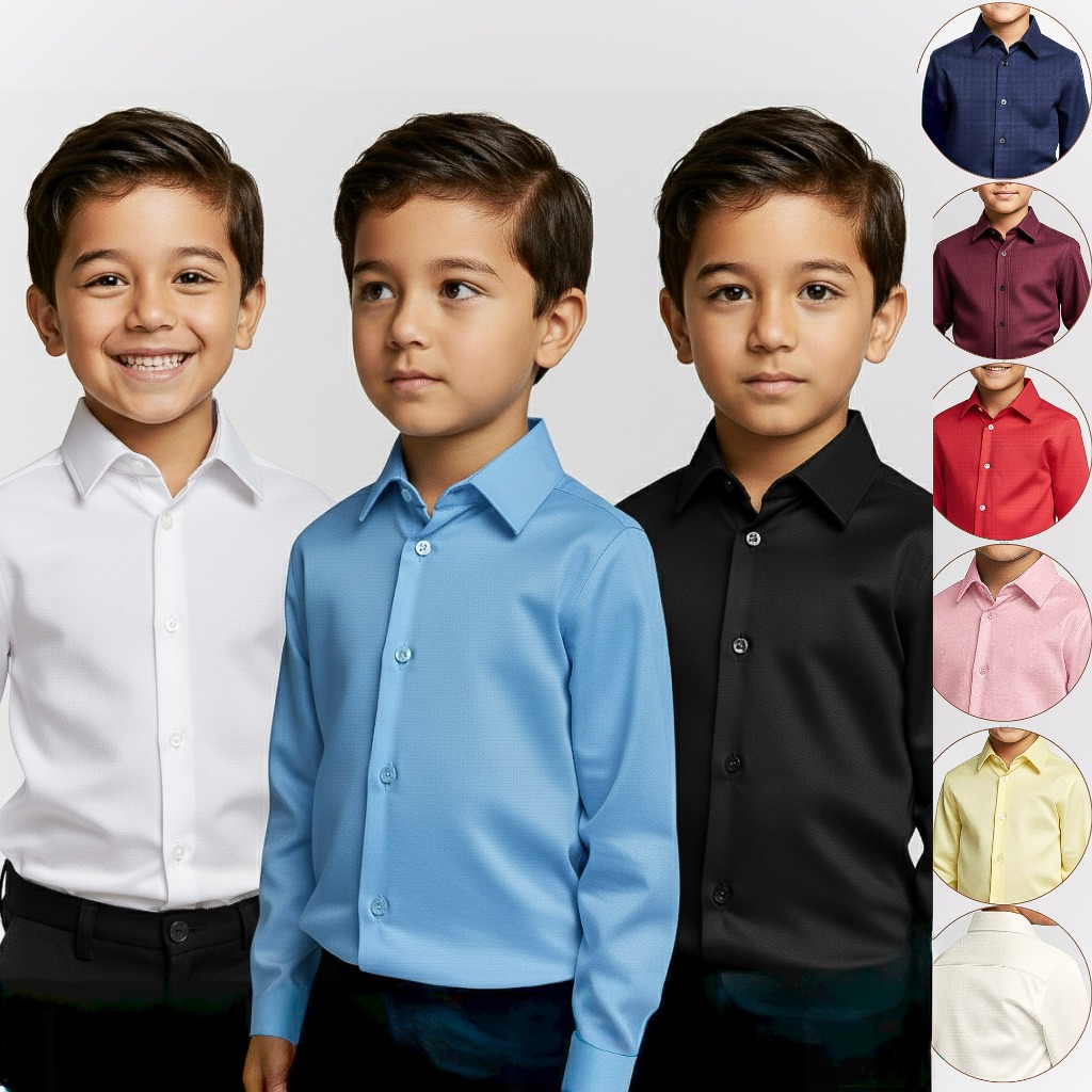 Camisa Social Infantil Menino Para Culto e Igreja 