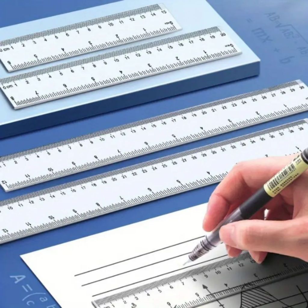 Kit 12 Reguas Escolar 30 CM Régua Plástica Crist