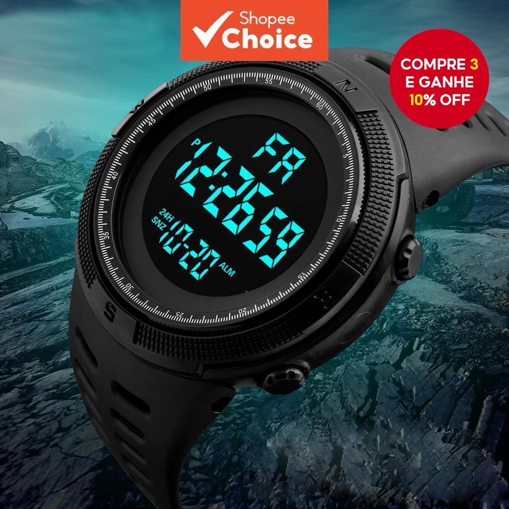 Relógio Esportivo Eletrônico Com Luz Noturna De 