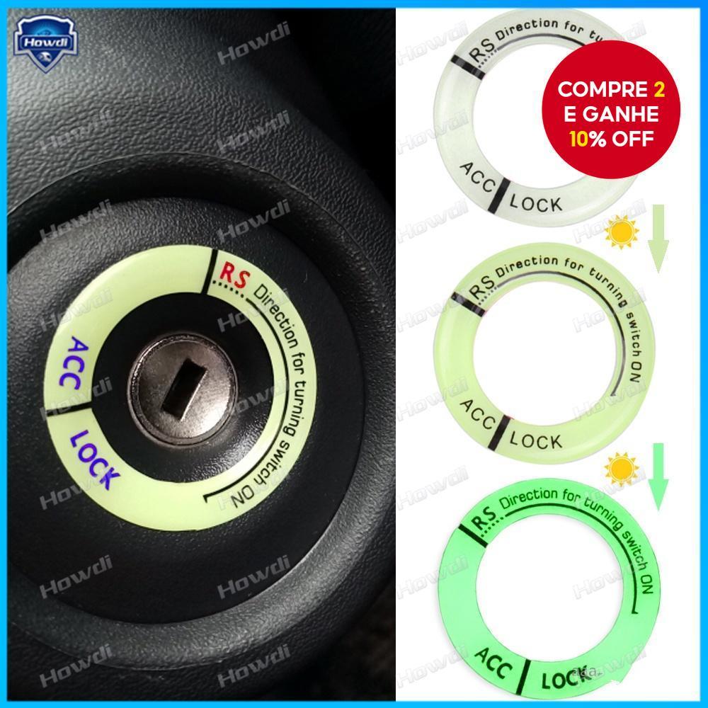 Adesivo Luminoso Para Carro Chaveiro 3D Decoraçã