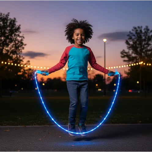 CORDA DE PULAR COM LED INFANTIL BRINQUEDO PULAR CO