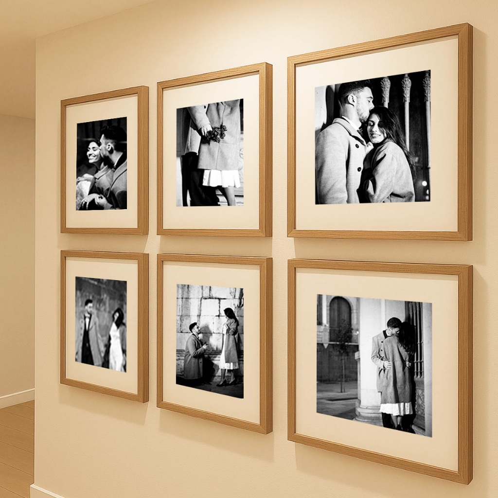 Kit 6 Quadro Decorativo Personalizado Foto Moldura