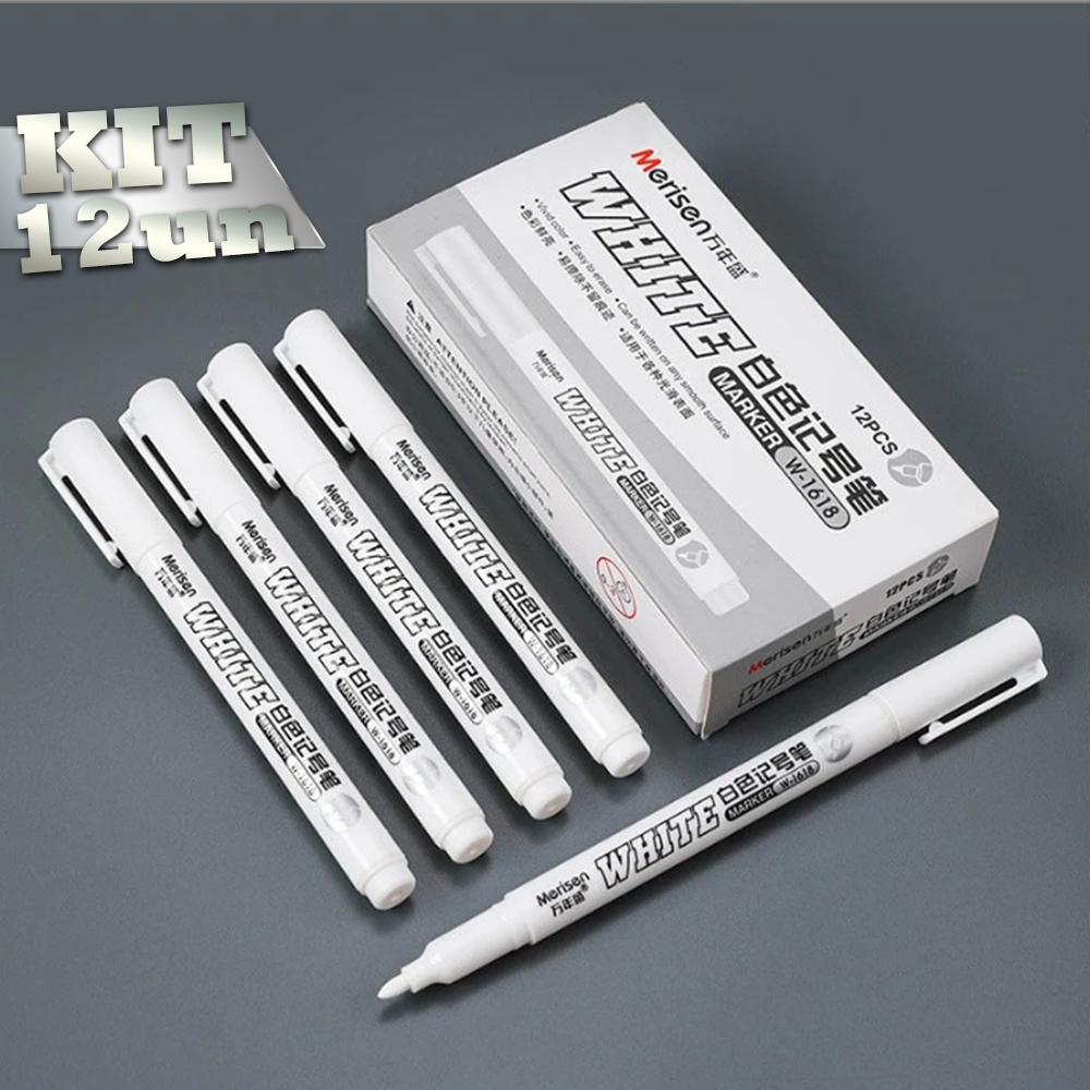 12 Pçs Caneta Especial Branca Pinta Pneu – 