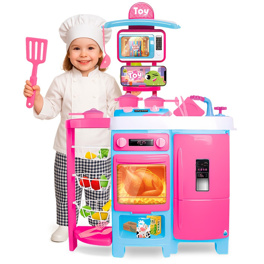 Cozinha Infantil Completa Toy Chef Com Kit De Aces