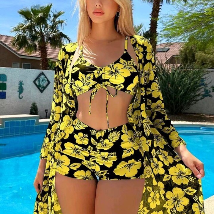 Biquíni novo estilo maiô feminino europeu americ