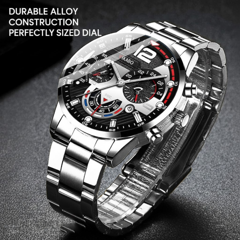 Relógio Clássico Masculino De Luxo Com Quartzo D