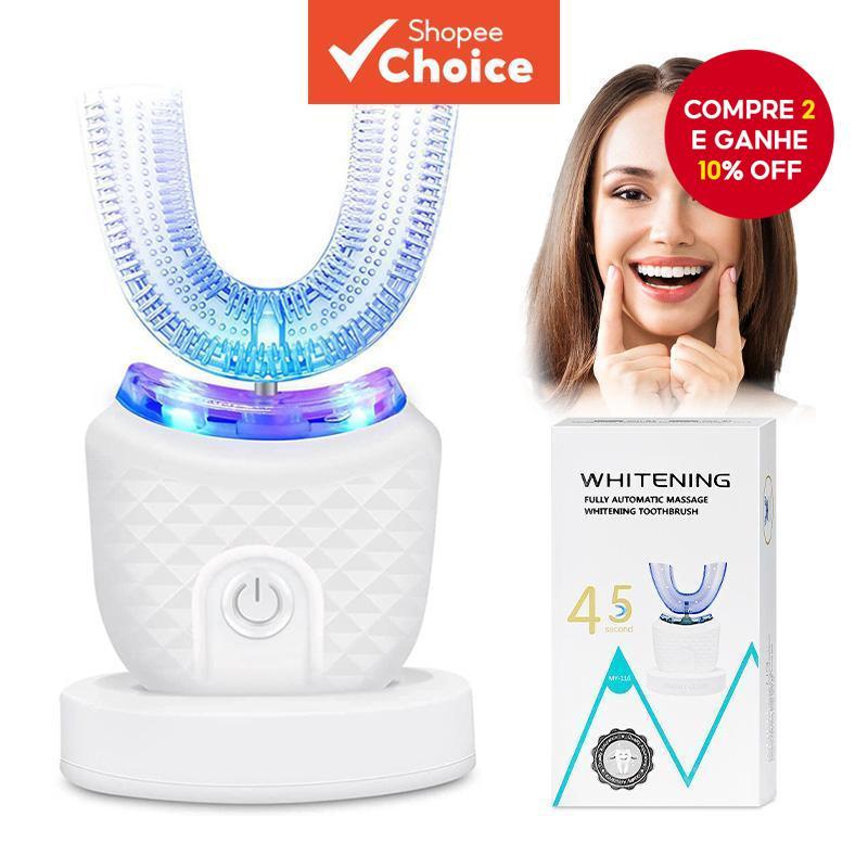 Escova de dentes elétrica em U sônica recarregá