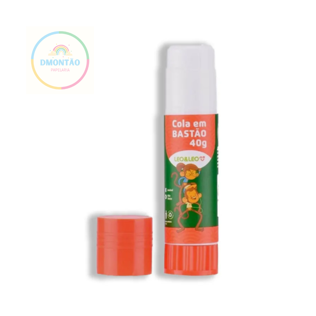 Cola Bastão 40g LeoELeo Colagem limpa e secagem