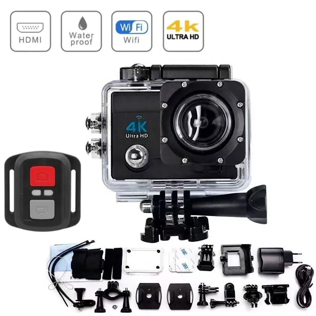 Câmera de ação 4K Ultra HD WiFi 30 metros à pr
