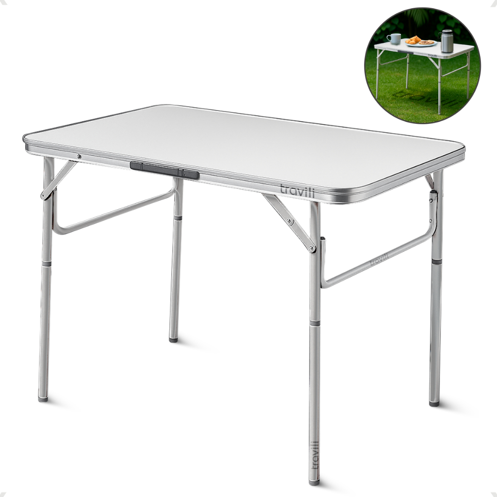 Mesa Portátil Maleta Alumínio 60x45cm Pés Dobr�