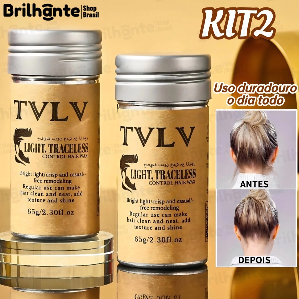 Bastão de Cera para Cabelo Anti-Frizz Frizzy Hair