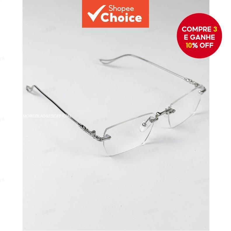 2025 Leitores Retrô Sem Aro-Óculos Chanfrados Co