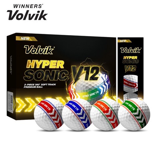 [12 Unidades] Bolas De Golfe Volvik Hyper Sonic V1