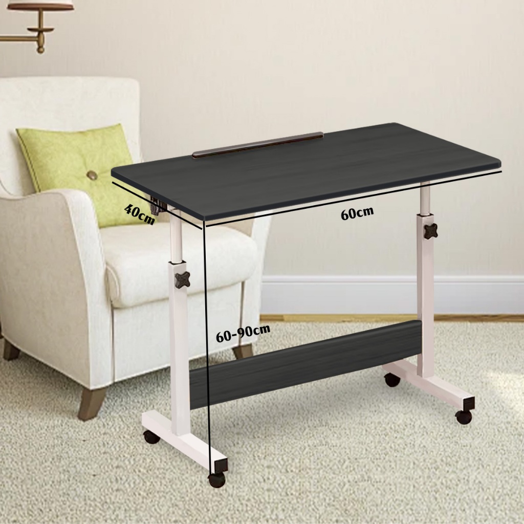 Mesa Giratória 180° Multiuso c/ Rodinhas Altura 