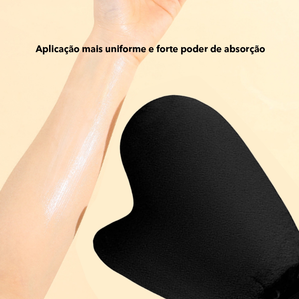 Luvas para aplicação de loção corporal e óleo