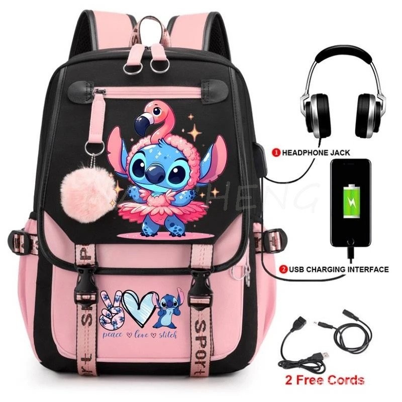 Hot Disney Lilo Ponto Mochila Meninas Meninos Estu