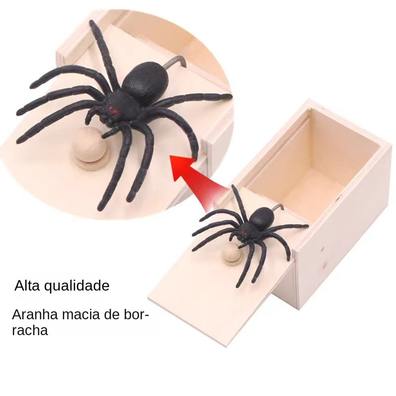 Tricky Scare Spider Box Caixa de madeira Tricky Sp