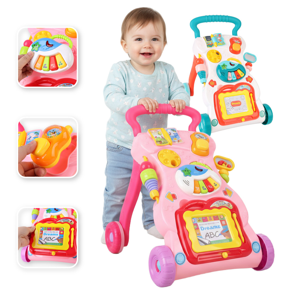 Andador De Empurrar Infantil Didático Musical Edu