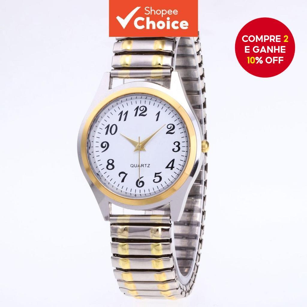 Relógio Com Pulseira De Aço Inoxidável Durável