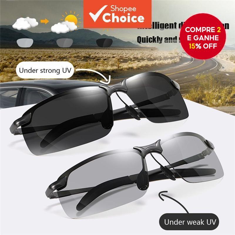 Óculos De Sol Fotocromáticos Masculinos UV400 Po