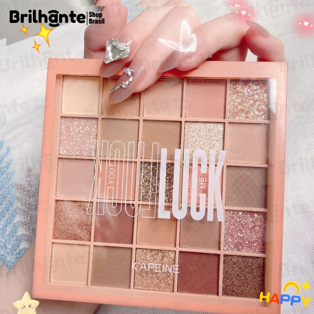 Paleta De Sombras Foscas E Pérolas De Baixa Satur