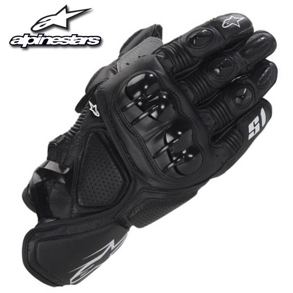 Alpinestars S1 Luvas De Corrida De Couro Com Dedos