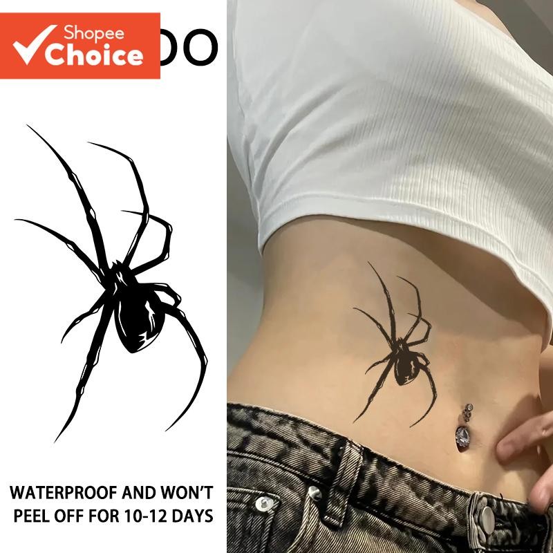 Tatuagem Temporária De Aranha Minimalista De Hall
