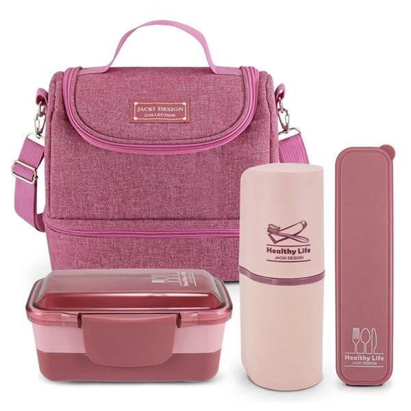 Conjunto Bolsa Térmica Pote Marmita Porta Escova 