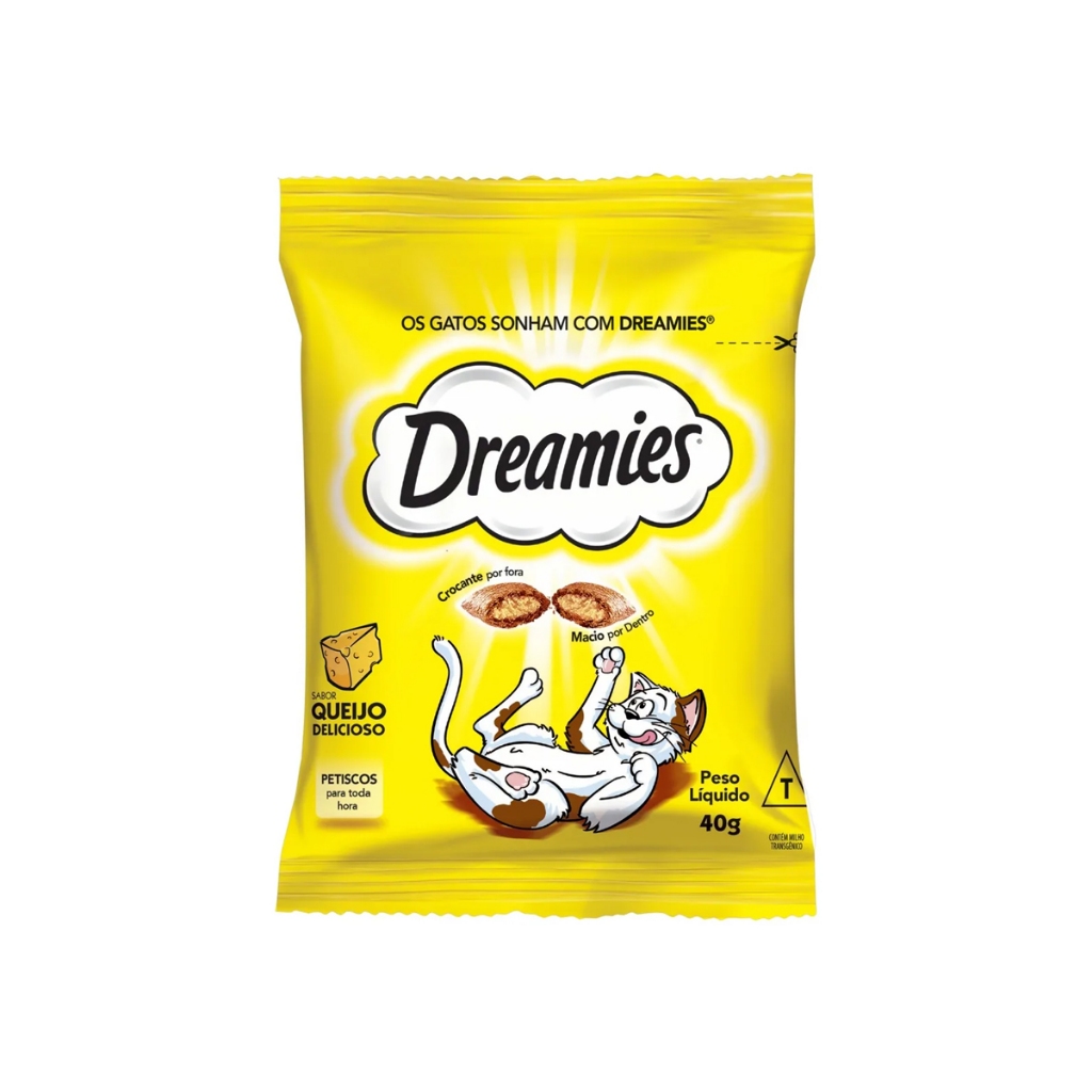 Petisco Para Gatos Adultos Queijo Dreamies Pacote 