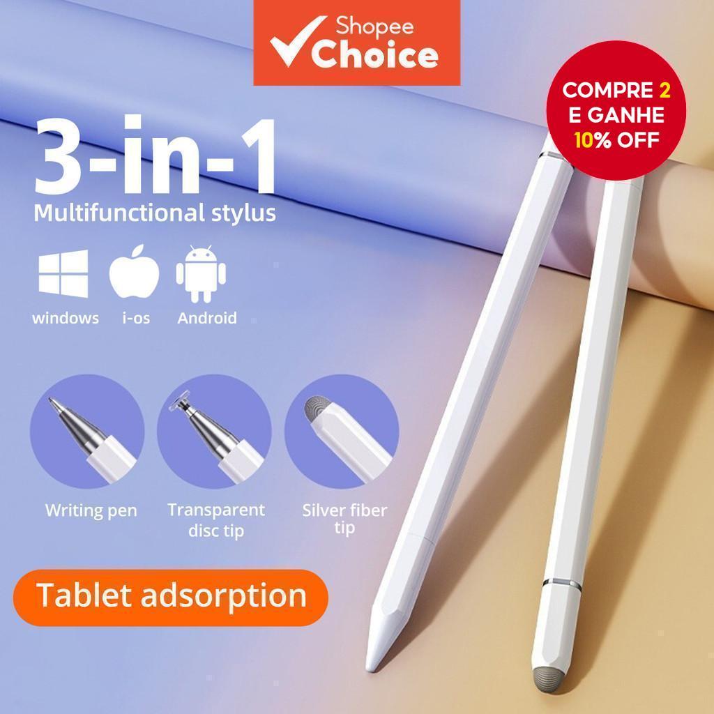 Caneta Stylus 3 Em 1-Lápis Capacitivo Com Tela De