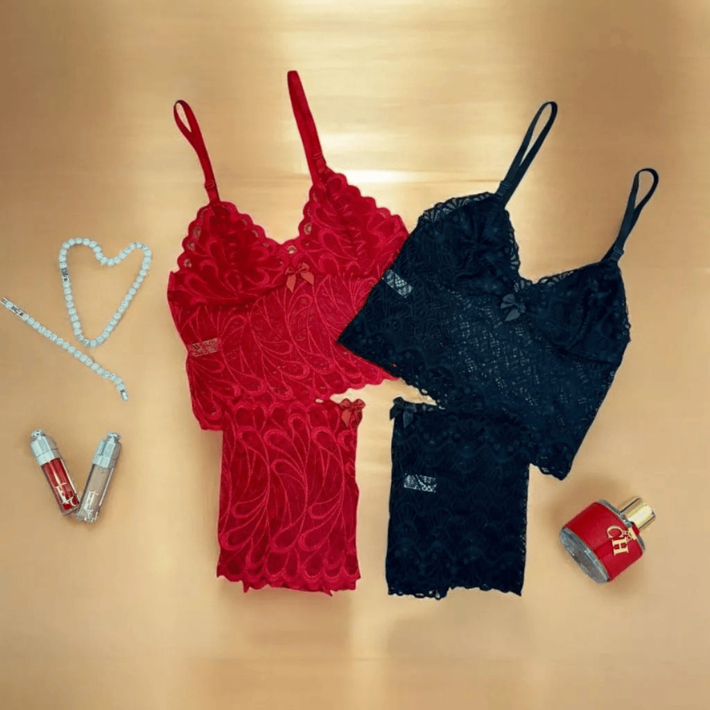 Kit 2 Conjunto Espera Marido Lingerie Calcinha Cal