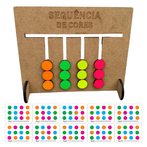 Brinquedo Sequência de Cores Jogo Educativo/Pedag