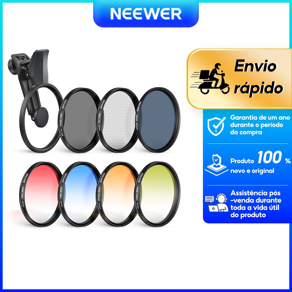 Conjunto De Filtros NEEWER FL-P11 67 Mm Com 7 Paco