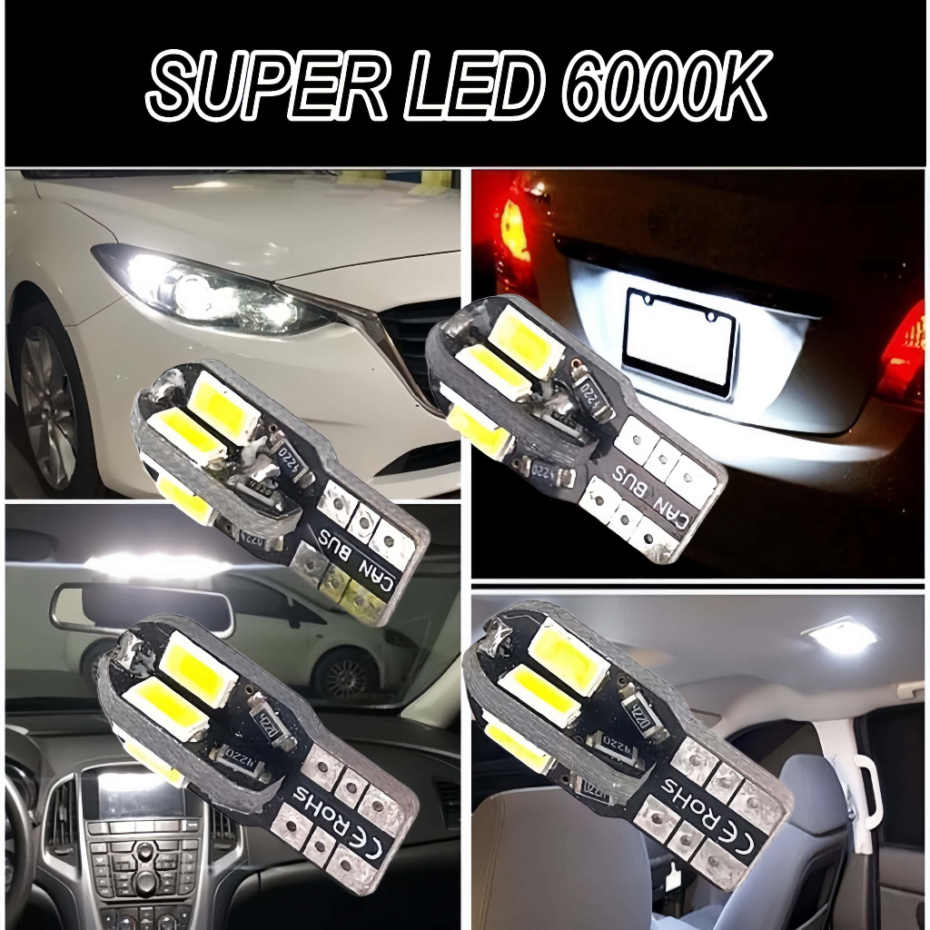 Kit 2 4 8 Canbus Super Lâmpadas Led Pingo T10 Par