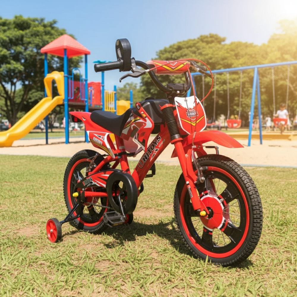 Bicicleta Infantil MotoCross Unitoys R16 Freios V-