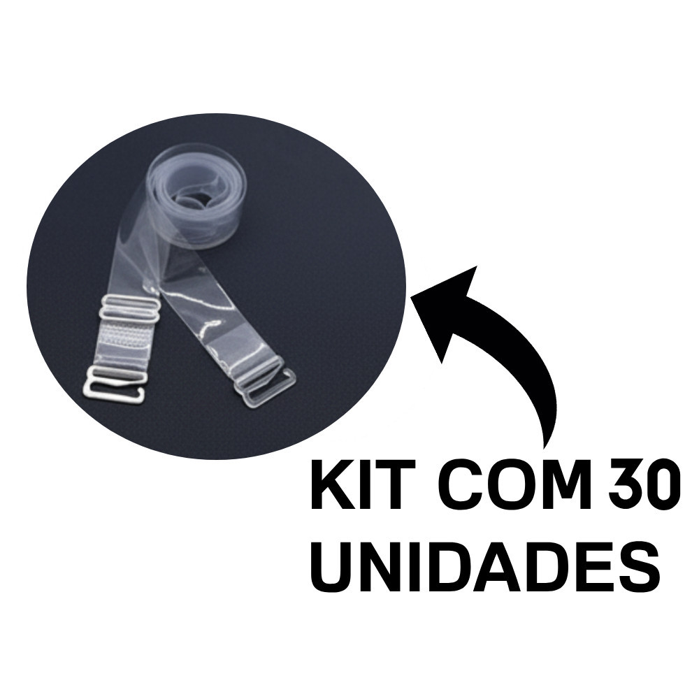 Kit 2 à 30 Alças de Silicone Invisível Para Sut