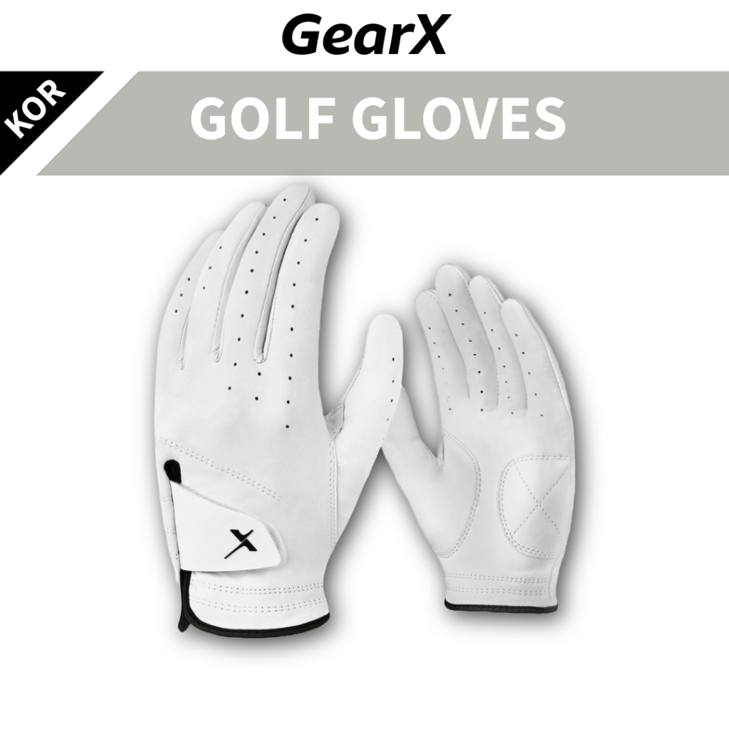 [GearX] Luva De Golfe PREMIUM 100 % Pele De Carnei