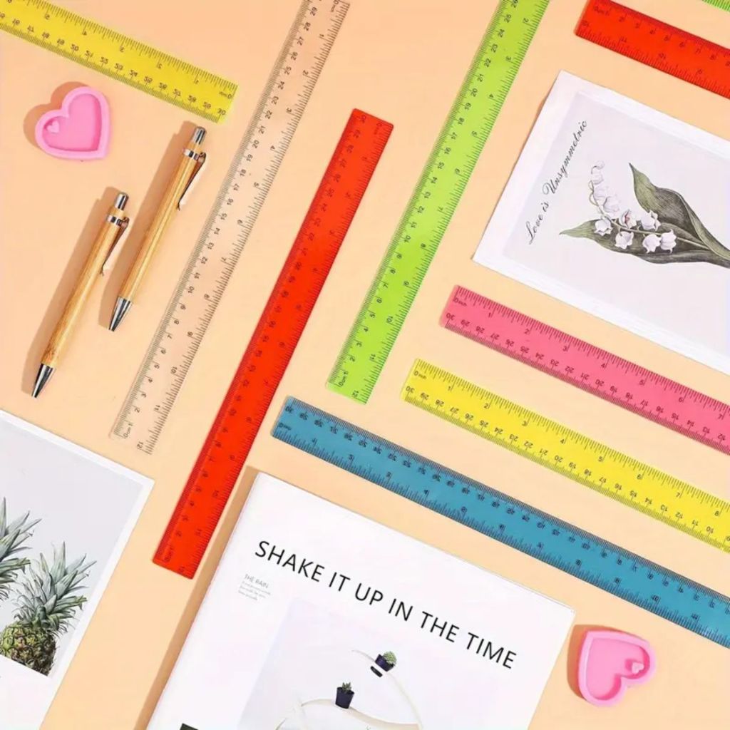 Conjunto Réguas Flexível/Rígida Vibrantes 30cm 