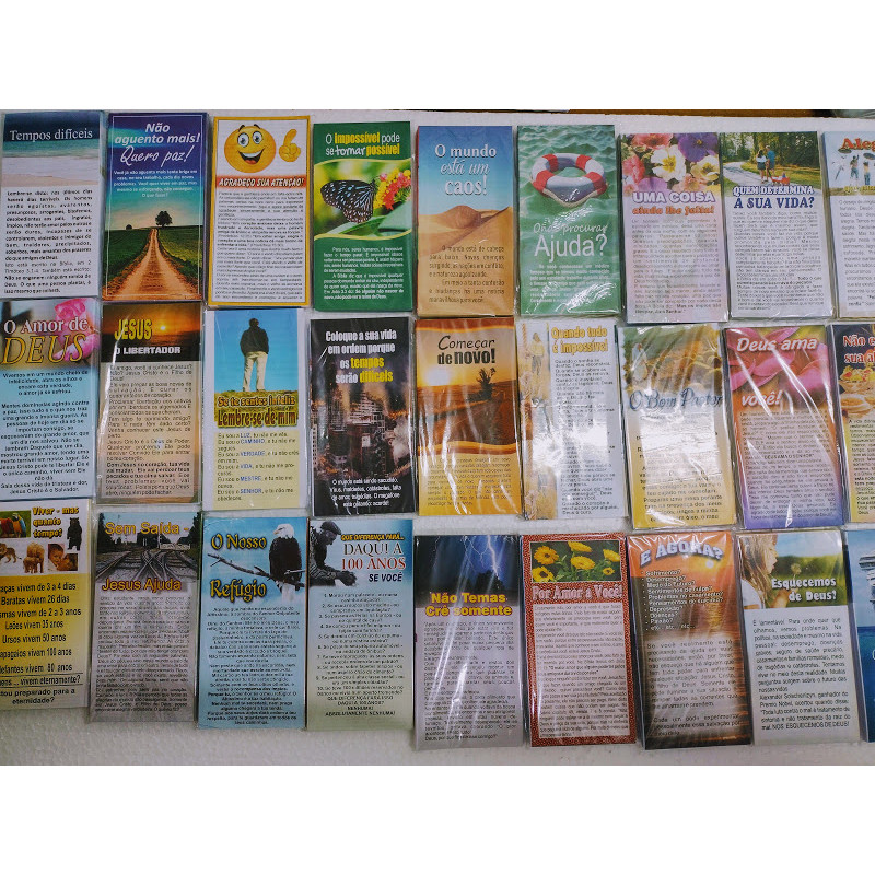 Folhetos Para Evangelismo 500 unidades (5 pacotes 