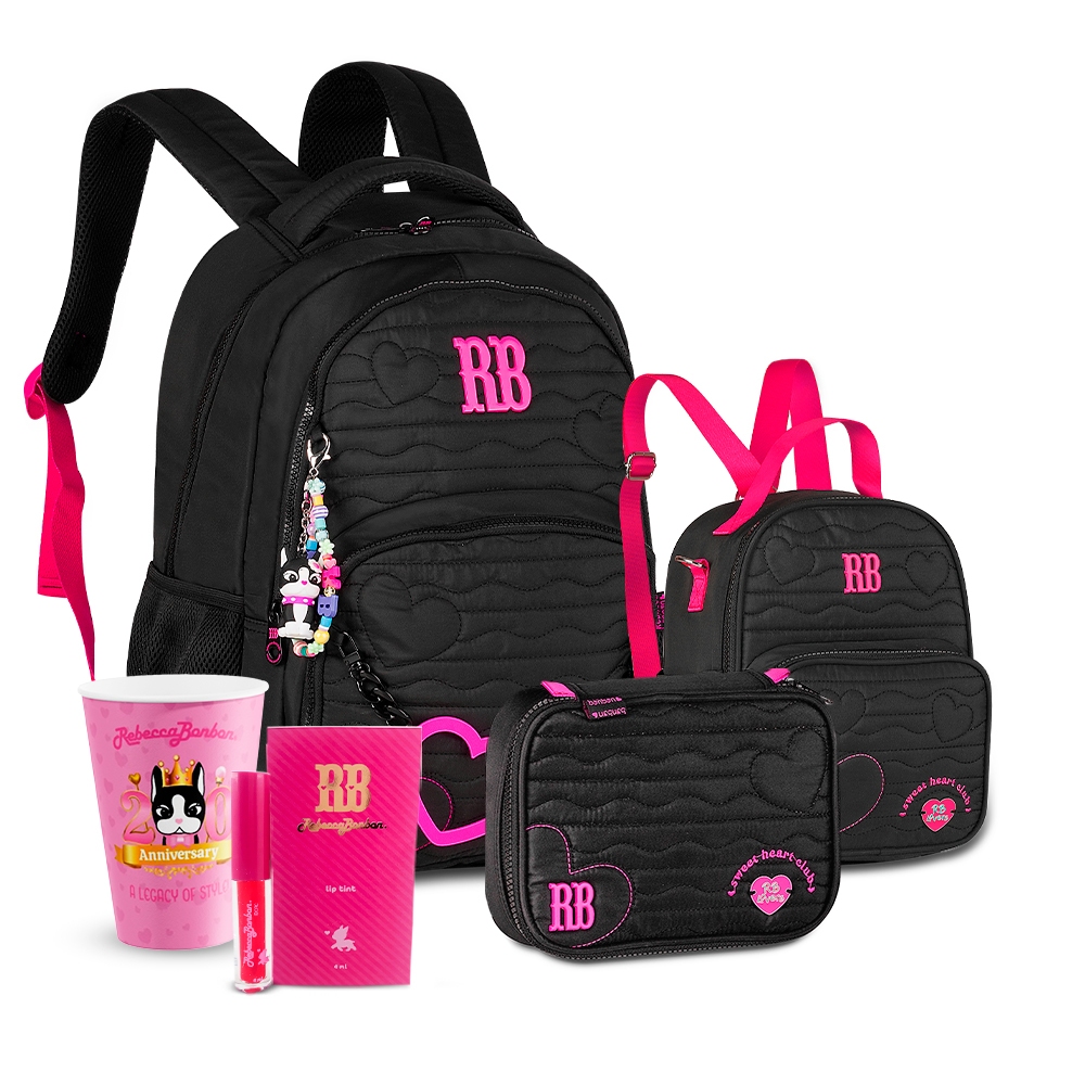 Kit Mochila Escolar Rebecca Bonbon Mochila Estojo 