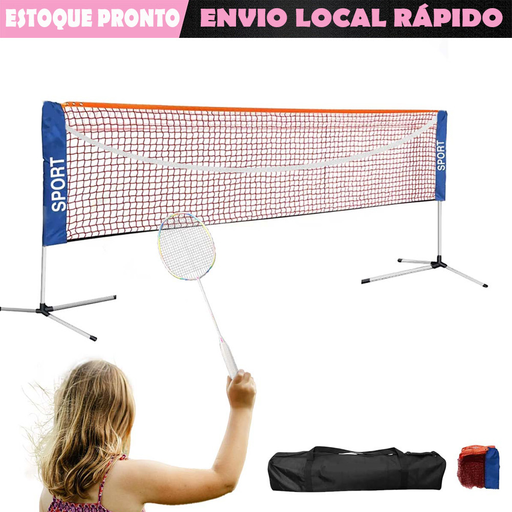 Rede de Badminton Vem com Bolsa de Armazenamento R