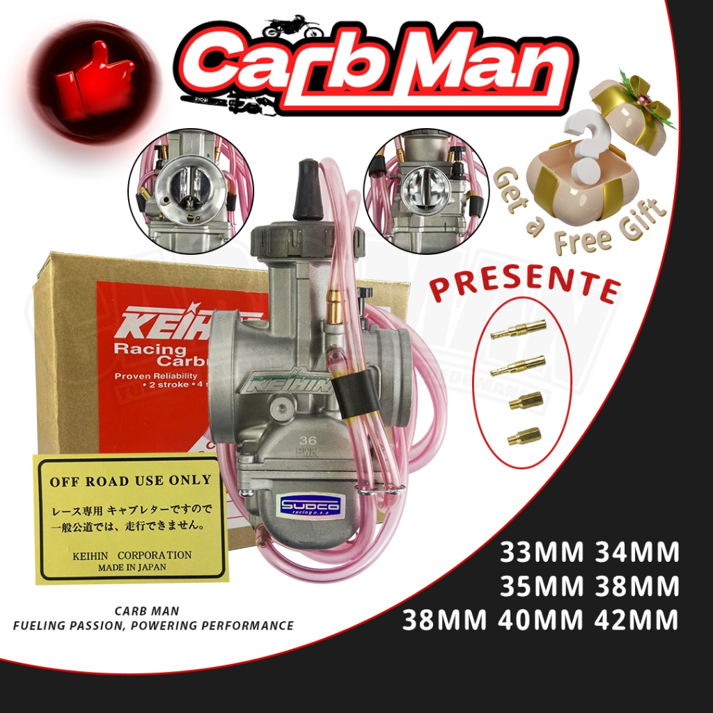 Carburador koso Pwk Guilhotina Competição 33/34/