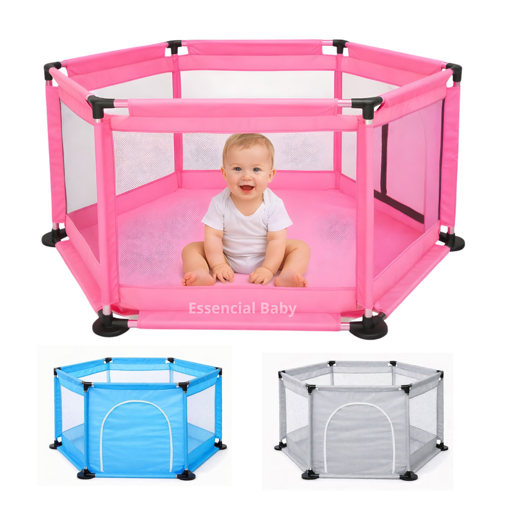 Cercadinho Infantil Hexagonal Desmontável Para Be