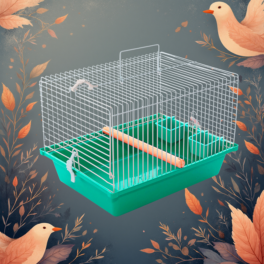 Gaiola De Transporte Com Poleiro Para Passaro Peri