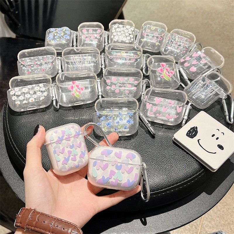 Para AirPods Pro/Pro2 Caso Glitter Brilhante Silic