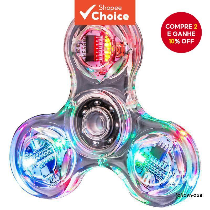 Novidade Múltiplas Mudanças LED Fidget Spinner L