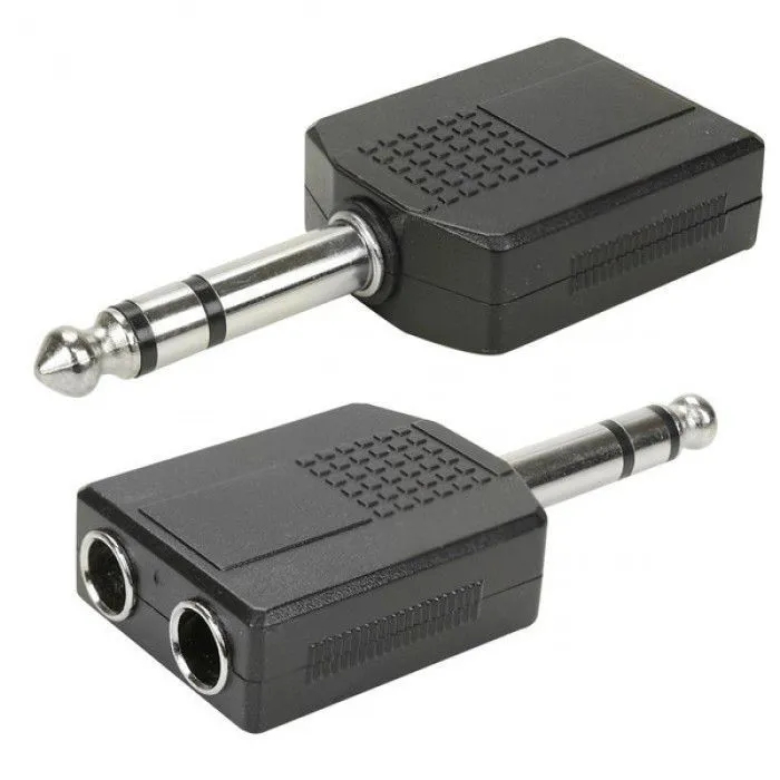 Plug Adaptador P10 Macho Stereo X 2 P10 Femea Ster