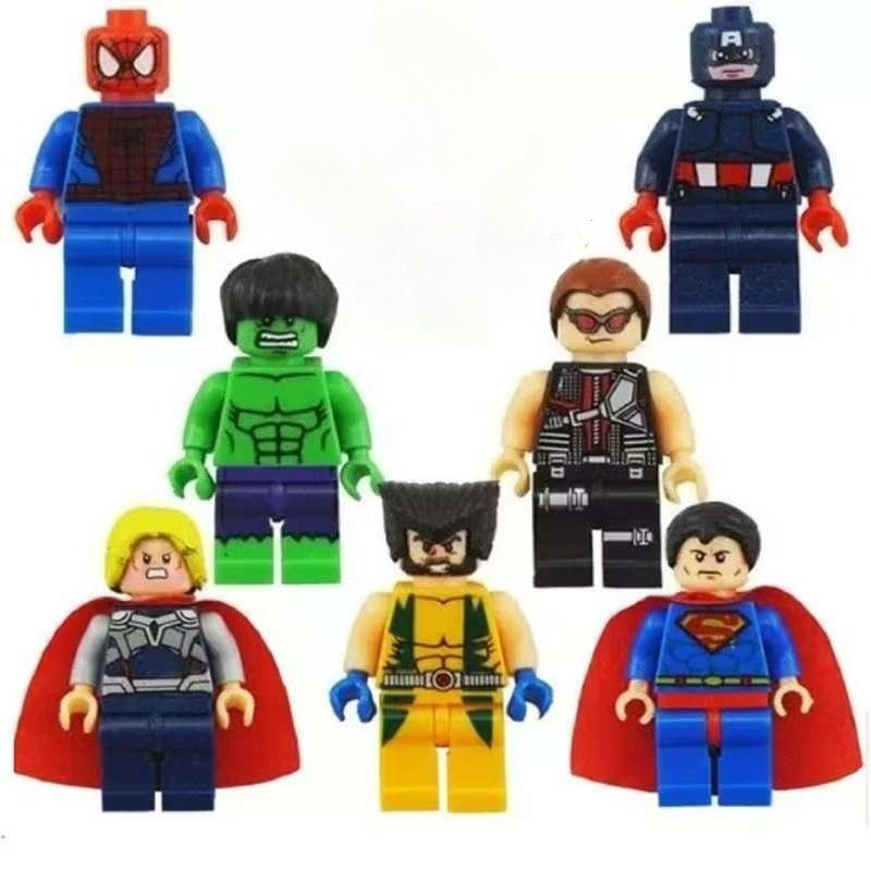 Blocos de construção de bonecos de ação para c